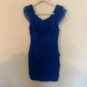 BCBG maxazria blue tulle dress